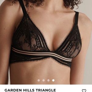 LIVY Garden Hills Soft Triangle Black Lace Bra M